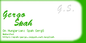 gergo spah business card